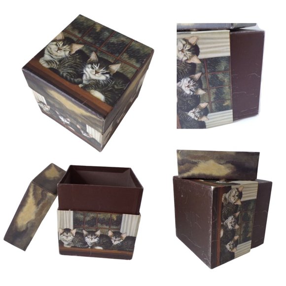 Cat's Cardboard Storage Boxes Set of Four Different Sizes    3260 - Picture 3 of 11